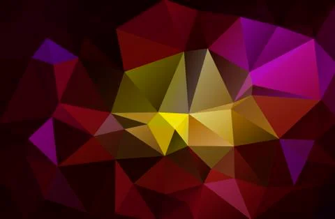 Triangular low poly, burgundy, purple, red, dark, mosaic pattern background,  Illustrazione stock