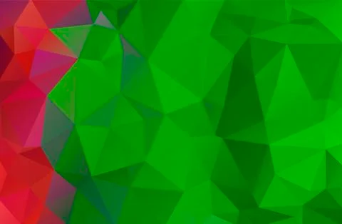 Triangular low poly, green, red mosaic pattern background, Vector polygonal i イラスト素材