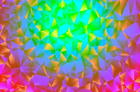 Triangular low poly, green, red mosaic pattern background, Vector polygonal i イラスト素材