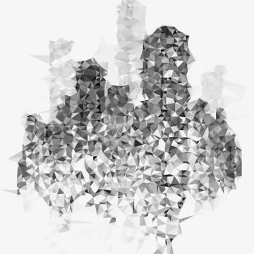 Triangular  low poly, mosaic pattern background, Vector polygonal illustratio Stock Illustration