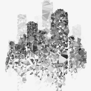 Triangular  low poly, mosaic pattern background, Vector polygonal illustratio イラスト素材