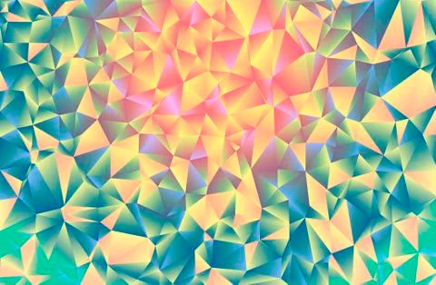 Triangular low poly, pink, blue, soft, glow, mosaic pattern background, Vecto イラスト素材