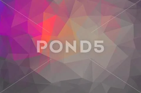 Triangular low poly, pink, red, gray, gentle, soft, mosaic pattern background 스톡 일러스트