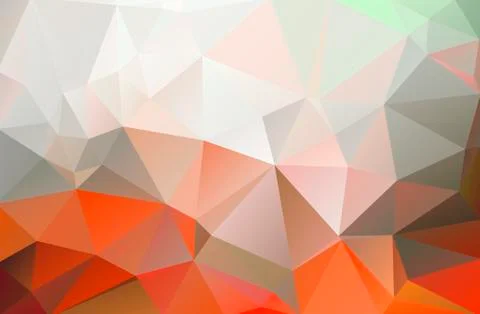 Triangular low poly, Red, White mosaic pattern background, Vector polygonal i 스톡 일러스트