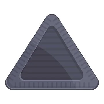 Triangular manhole icon, cartoon style Stock-Illustration