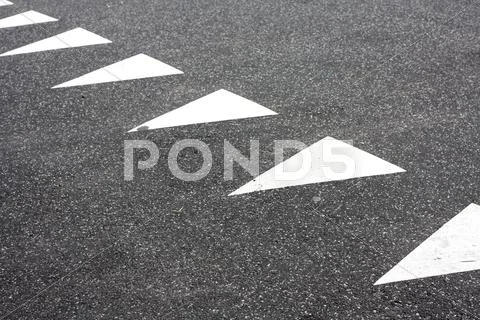 Triangular markings Stock Photos