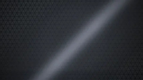 Triangular mesh geometric grid sweeping sheen seamless loop motion Stock Footage 347142171