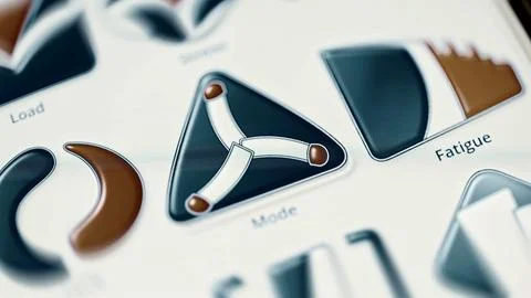 Triangular mode tile with three bronze tipped arms Stock Photos