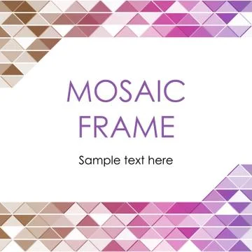 Triangular Mosaic Frame Illustrazione stock