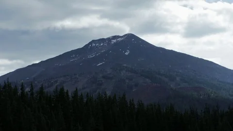 Triangular Mountain timelapse with moving clouds Video stock 83191776