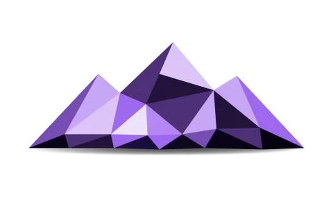 Triangular mountains - vector illustration. Stock Illustration
