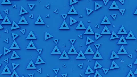 Triangular moving geometric pattern, triangle polygon shapes 3d animation Stock Footage 163230406