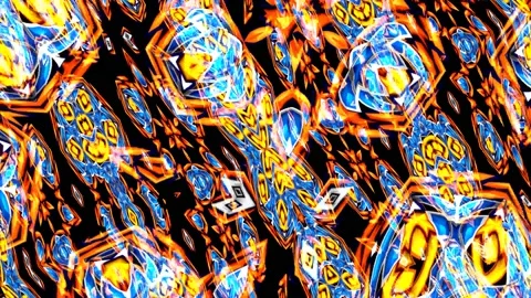 Triangular Multi Colors Abstract Shape Loop Stock Footage 144533740