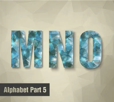 Triangular multicolored alphabet Illustrazione stock