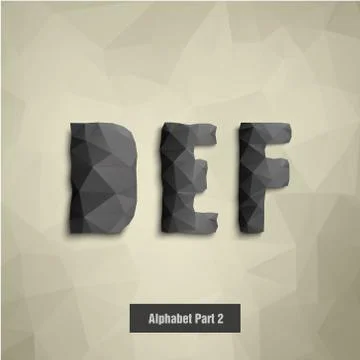 Triangular multicolored alphabet Stock Illustration