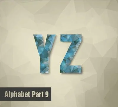 Triangular multicolored alphabet Stock Illustration