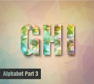 Triangular multicolored alphabet Stock Illustration