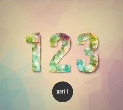 Triangular multicolored alphabet Stock Illustration