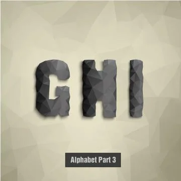 Triangular multicolored alphabet Stock Illustration