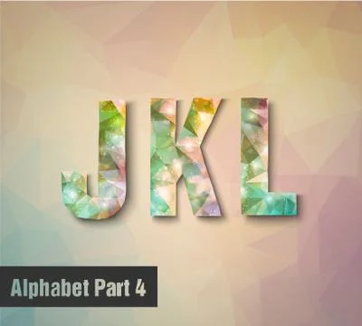 Triangular multicolored alphabet Stock Illustration