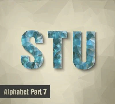 Triangular multicolored alphabet Stock Illustration