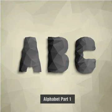 Triangular multicolored alphabet Stock Illustration