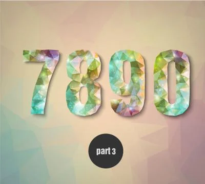 Triangular multicolored alphabet Stock Illustration