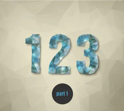 Triangular multicolored alphabet Stock Illustration