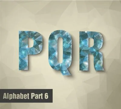 Triangular multicolored alphabet Stock Illustration