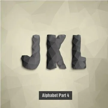 Triangular multicolored alphabet Stock Illustration