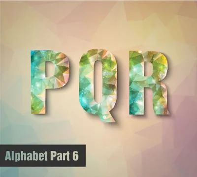 Triangular multicolored alphabet Stock Illustration