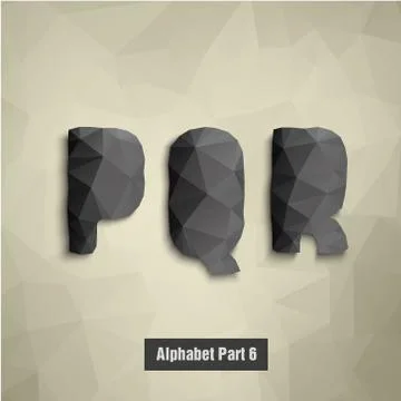 Triangular multicolored alphabet Stock Illustration