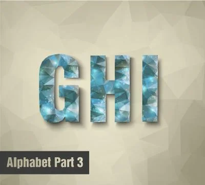 Triangular multicolored alphabet Stock Illustration