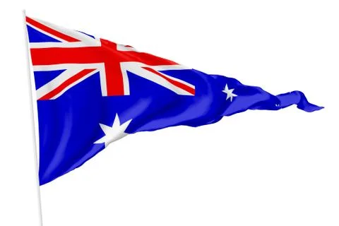 Triangular national flag of Australia Stock Illustration