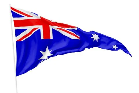 Triangular national flag of Australia. Stock Illustration