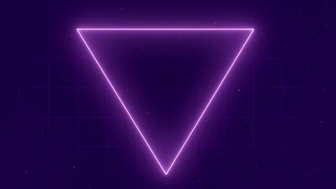 Triangular neon frame Looping Animation Stock-Footage 154950897