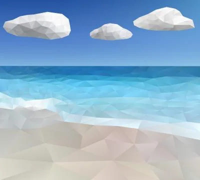 Triangular Ocean Background Illustrazione stock