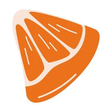 Triangular orange segment illustration Illustrazione stock
