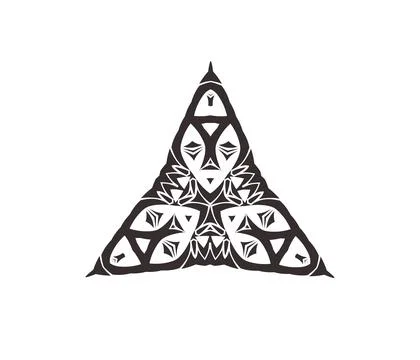 Triangular ornament set Stock Illustration