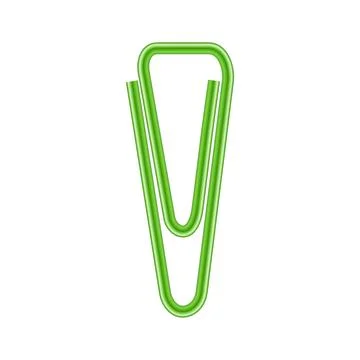 Triangular paper clip icon, realistic style Illustrazione stock
