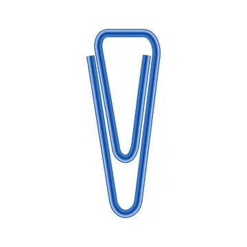 Triangular paper clip icon, realistic style Stock Illustration