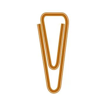 Triangular paper clip icon, realistic style Illustrazione stock