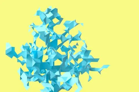 Triangular paper with creative shapes, 3d rendering イラスト素材