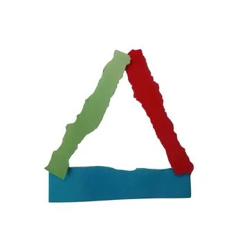 Triangular paper shapes against a black background Stockillustratie