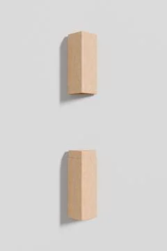 Triangular paper tube mockup, recyclable triangle stick container 스톡 일러스트