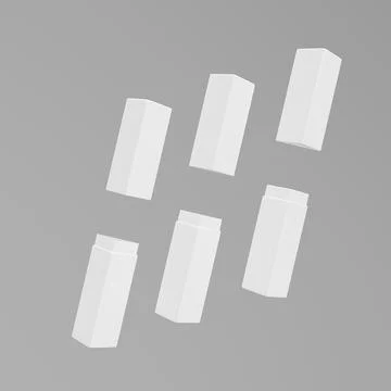 Triangular paper tube packaging mockup, recyclable triangle stick container Illustrazione stock