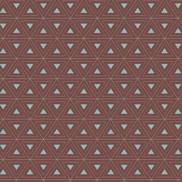 Triangular pattern background copper red and muted teal Stockillustratie