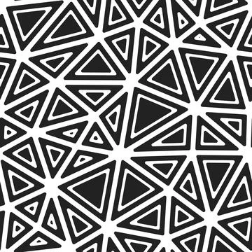 Triangular pattern background. Rounded solid shapes in frames. Large triang.. Stock Illustration