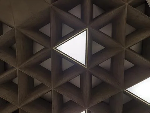 Triangular pattern with built-in lighting Stock Photos