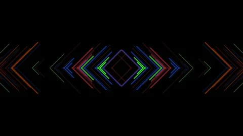 Triangular pattern of lines with interference. Animation. Hypnotic mirror Stock Footage 125071072